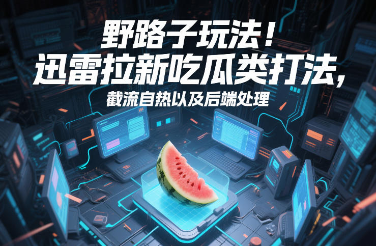 野路子玩法！迅雷拉新吃瓜类打法，截流自热以及后端处理-Scorpio丨网创