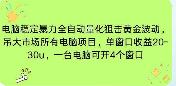 (16737期)电脑EA策略挂机项目单窗口收益20-30u,单电脑可挂5-10个窗口收益稳健4位数-Scorpio丨网创
