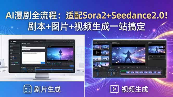 （18400期）AI漫剧全流程：适配Sora2+Seedance2.0！剧本+图片+视频生成一站搞定-Scorpio丨网创