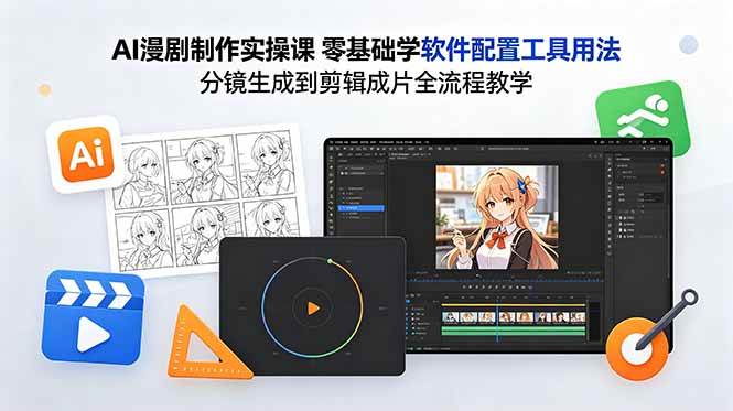 （18605期）AI漫剧制作实操课 零基础学软件配置工具用法 分镜生成到剪辑成片全流程教学-Scorpio丨网创