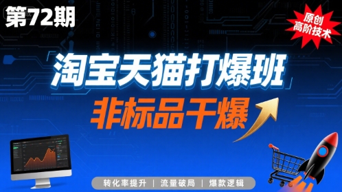 淘宝天猫打爆班原创高阶技术第72期,非标品干爆-Scorpio丨网创