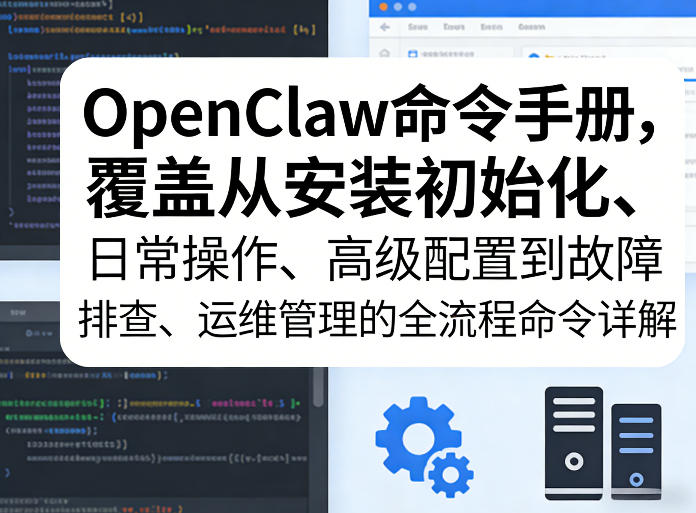 OpenClaw命令手册，覆盖从安装初始化、日常操作、高级配置到故障排查、运维管理的全流程命令详解-Scorpio丨网创