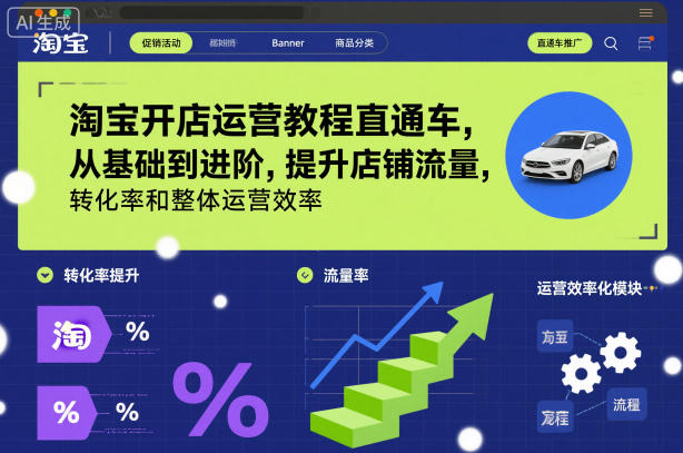 淘宝开店运营教程直通车,从基础到进阶,提升店铺流量,转化率和整体运营效率(更新11月)-Scorpio丨网创
