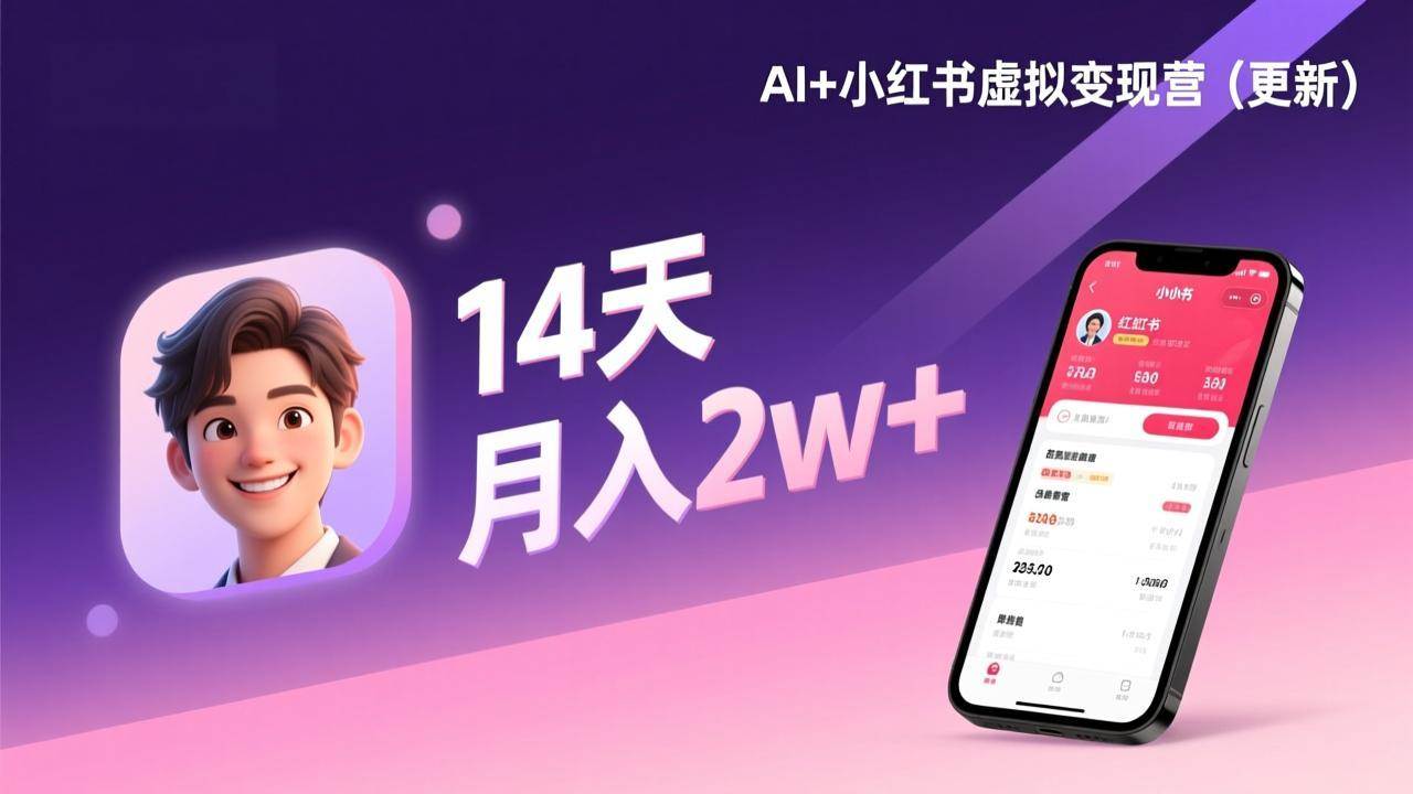 （17275期）AI+小红书虚拟变现营（更新），14天掌握选品、笔记、成交，打造自动化月入2w+事业-Scorpio丨网创