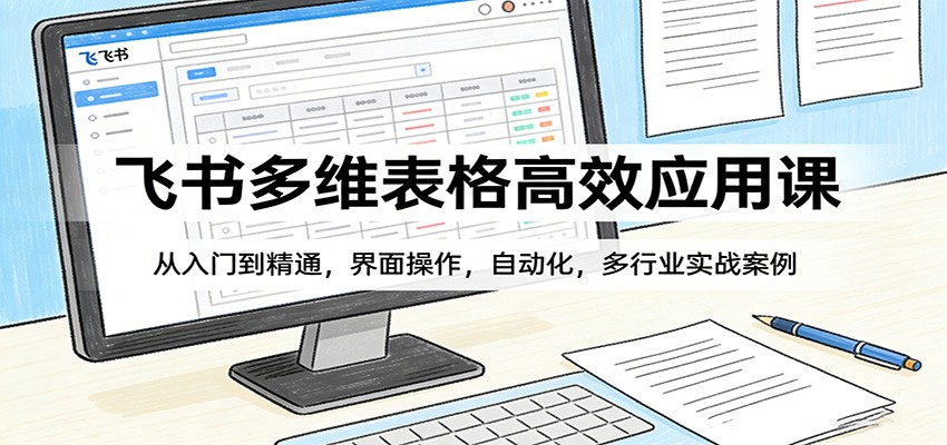 飞书多维表格高效应用课：从入门到精通，界面操作，自动化，多行业实战案例-Scorpio丨网创