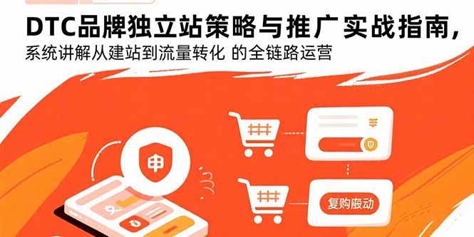 （15818期）DTC品牌独立站策略与推广实战指南，系统讲解从建站到流量转化的全链路运营-Scorpio丨网创