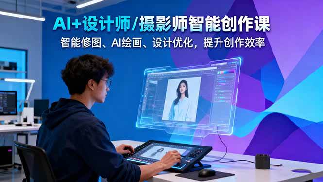 AI+设计师/摄影师智能创作课:智能修图、AI绘画、设计优化,提升创作效率-Scorpio丨网创