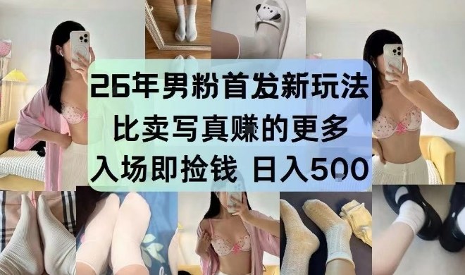 26年男粉首发最新3.0玩法,独此一家,比卖写真賺的更多,入场即捡钱,日入5张【揭秘】-Scorpio丨网创