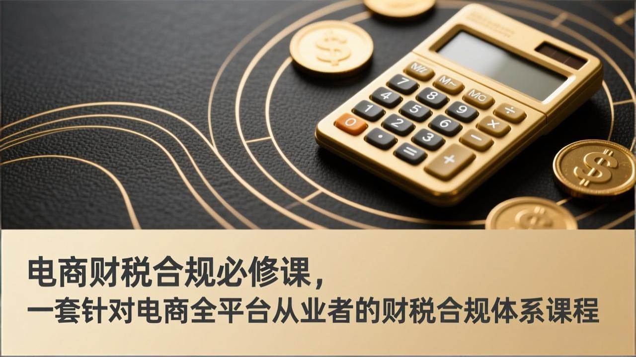 （17359期）电商财税合规必修课，是一套针对电商全平台从业者的财税合规体系课程-Scorpio丨网创