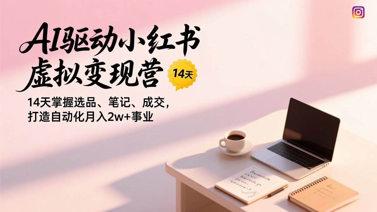 （17204期）AI驱动小红书虚拟变现营，14天掌握选品、笔记、成交，打造自动化月入2w+事业-Scorpio丨网创
