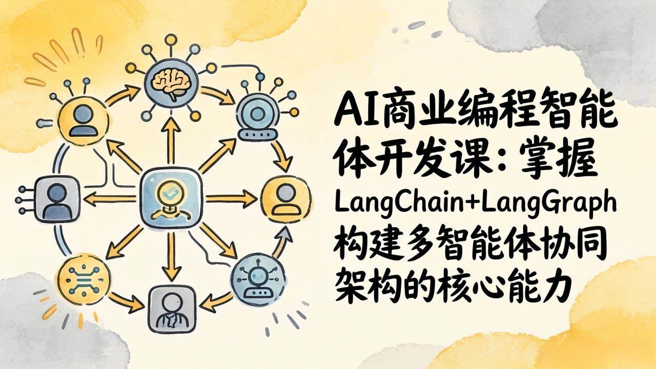 (17608期)AI商业编程智能体开发课:掌握LangChain+LangGraph构建多智能体协同架构的核心能力-Scorpio丨网创