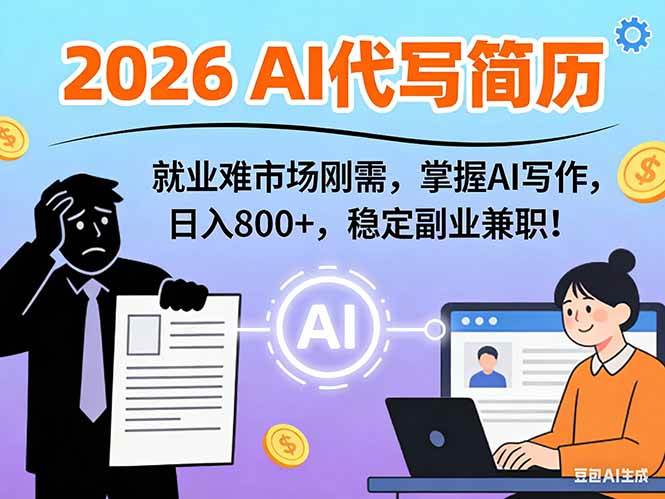 （17119期）AI代写简历，超暴利，用万能模板月入1-3万实战教程，2026年市场刚需！-Scorpio丨网创
