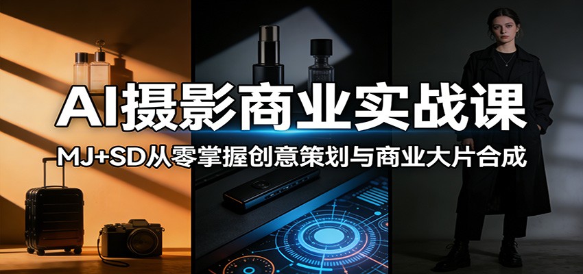 AI摄影商业实战课：MJ+SD从零掌握创意策划与商业大片合成-Scorpio丨网创