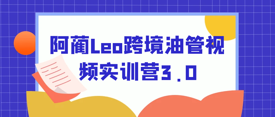 阿蔺Leo跨境油管视频实训营3.0-Scorpio丨网创
