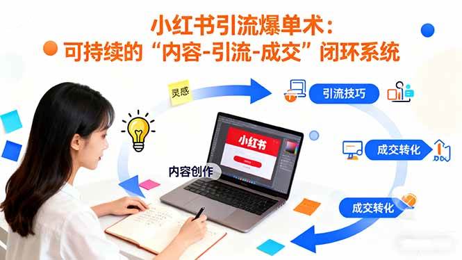 (16362期)小红书引流爆单术:构建一套低成本 可持续的“内容-引流-成交”闭环系统-Scorpio丨网创
