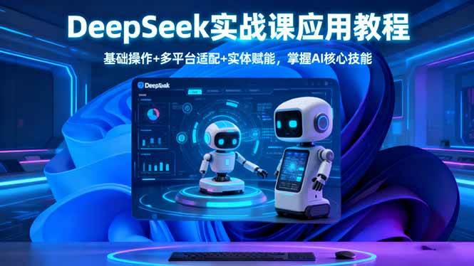 (16391期)DeepSeek实战课应用教程、基础操作+多平台适配+实体赋能,掌握AI核心技能-Scorpio丨网创