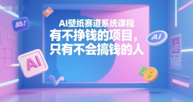 AI壁纸赛道系统课程,有不挣钱的项目,只有不会搞钱的人-Scorpio丨网创