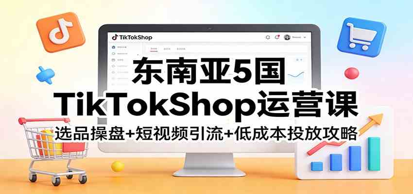 东南亚5国TikTokShop运营课：选品操盘+短视频引流+低成本投放攻略-Scorpio丨网创