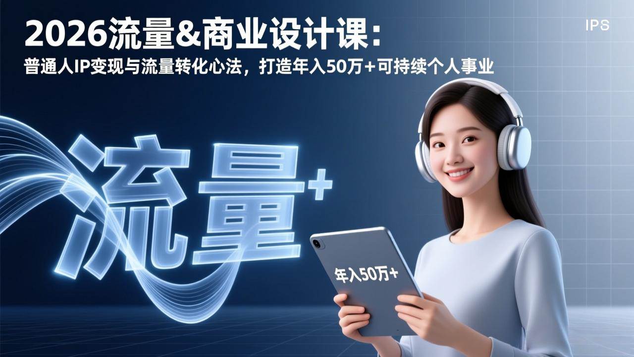 （17246期）2026流量&商业设计课：普通人IP变现与流量转化心法，打造年入50万+可持续个人事业-Scorpio丨网创