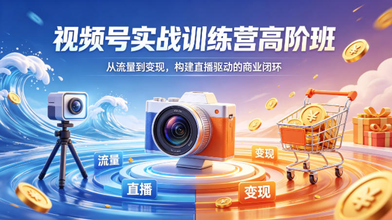 视频号实战训练营高阶班，从流量到变现，构建直播驱动的商业闭环（26年4月）-Scorpio丨网创