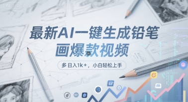 最新AI一键生成铅笔画爆款视频，多平台分发，日 入1k+，小白轻松上手【揭秘】-Scorpio丨网创