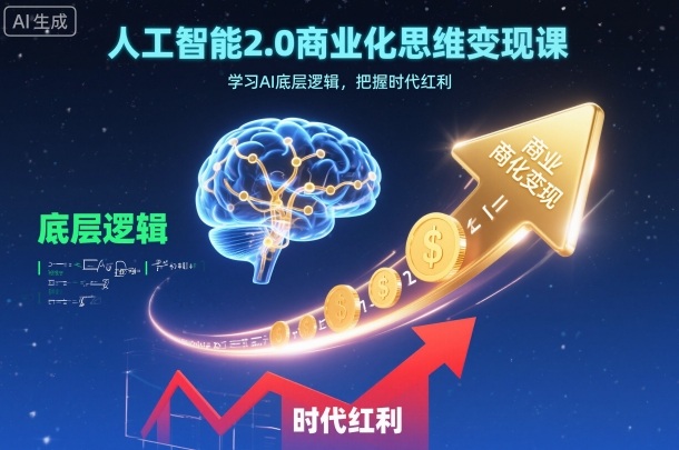人工智能2.0商业化思维变现课,学习AI底层逻辑,把握时代红利-Scorpio丨网创