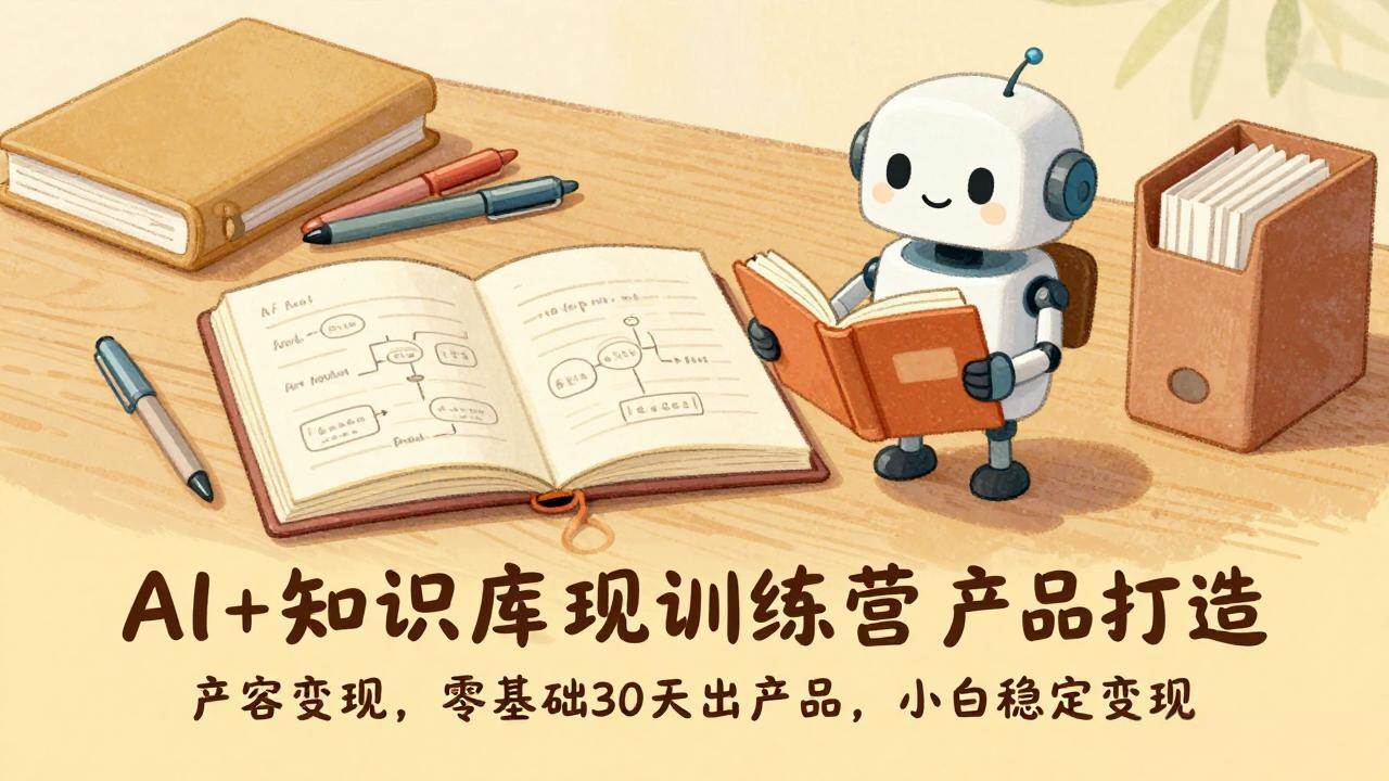 （17323期）AI+知识库变现训练营，产品打造、内容创作、全平台变现，零基础30天出产品，小白稳定变现-Scorpio丨网创