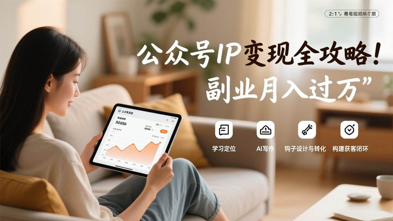 （17275期）公众号IP变现全攻略，学习定位、AI写作、钩子设计与转化，构建获客闭环，副业月入过万-Scorpio丨网创