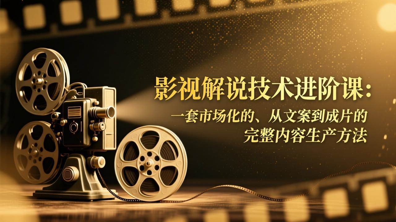 （17185期）影视解说技术进阶课：一套市场化的、从文案到成片的完整内容生产方法-Scorpio丨网创