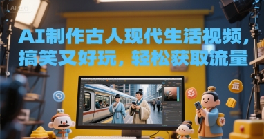 AI制作古人现代生活视频，搞笑又好玩，轻松获取流量-Scorpio丨网创
