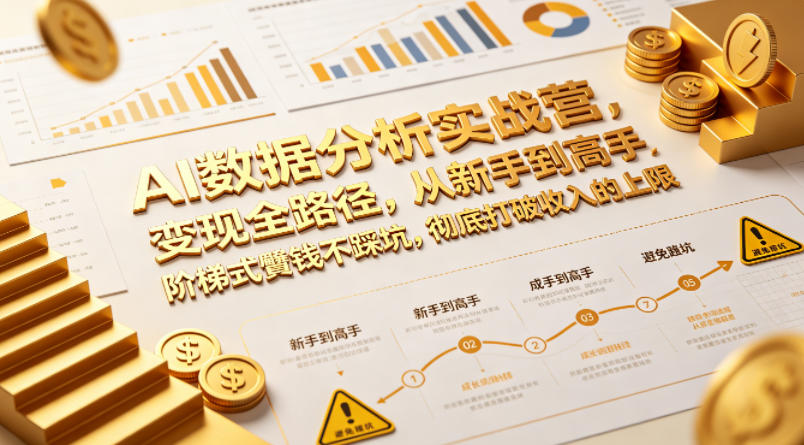 AI数据分析实战营，变现全路径，从新手到高手，阶梯式賺钱不踩坑，彻底打破收入的上限-Scorpio丨网创