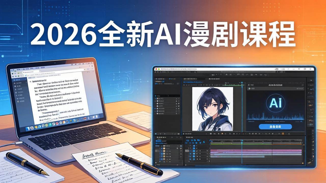 (17893期)2026全新AI漫剧课程:覆盖创作全链路,教你写作分镜剪辑配音一站式打造漫剧作品-Scorpio丨网创