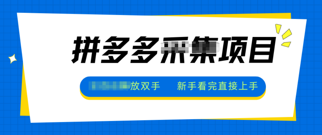 拼多多电商采集,一小时50+,操作简单,零投资-Scorpio丨网创