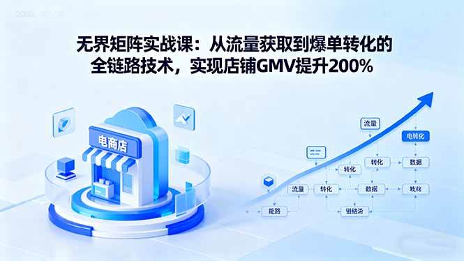 (16104期)无界矩阵实战课:从流量获取到爆单转化的全链路技术,实现店铺GMV提升200%-Scorpio丨网创