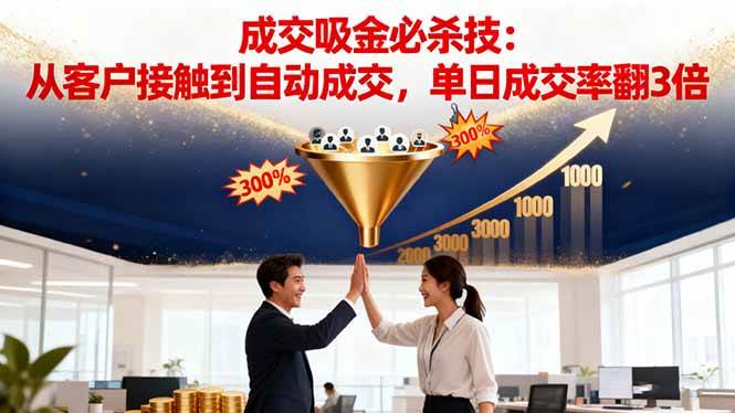 (16432期)吸金成交营销必杀技:从客户接触到自动成交,单日成交率翻3倍-Scorpio丨网创