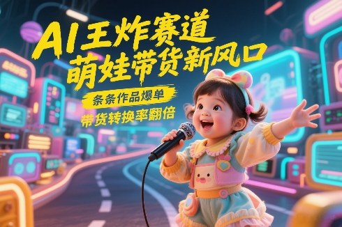 AI王炸赛道，萌娃带货新风口，条条作品爆单，带货转换率翻倍，核心逻辑拆解-Scorpio丨网创