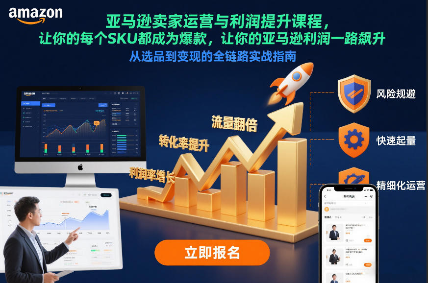 亚马逊卖家运营与利润提升课程，让你的每个SKU都成为爆款，让你的亚马逊利润一路飙升（更新12月）-Scorpio丨网创