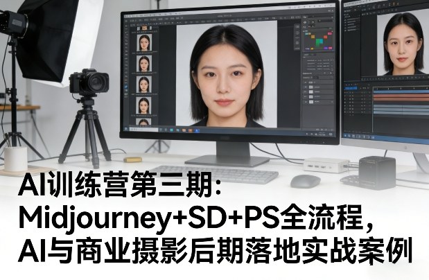 AI训练营第三期：Midjourney+SD+PS全流程，AI与商业摄影后期落地实战案例-Scorpio丨网创