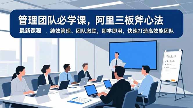 管理团队必学课，阿里三板斧心法、绩效管理、团队激励，即学即用，快速打造高效能团队-Scorpio丨网创