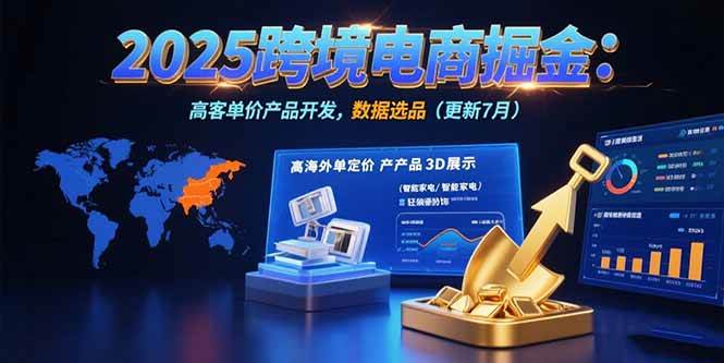 （15512期）2025跨境电商掘金：蓝海市场定位，高客单价产品开发，数据选品(更新7月)-Scorpio丨网创