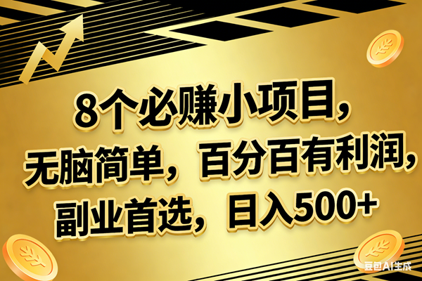 （17793期）10个必赚的小项目，百分百有利润，无脑简单，副业首选，日入300+-Scorpio丨网创