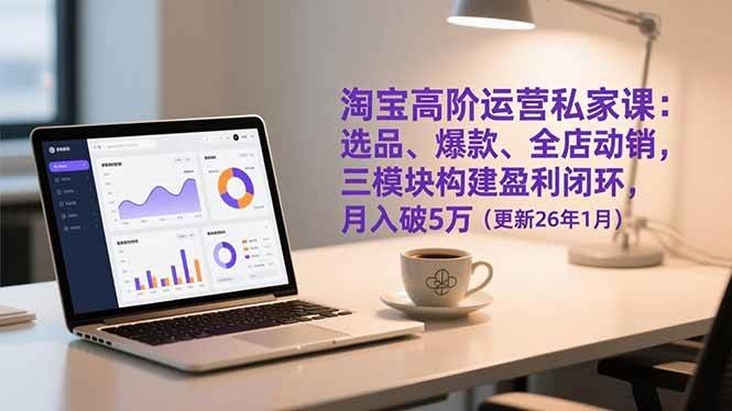 （17016期）淘宝高阶运营私家课：选品、爆款、全店动销，三模块构建盈利闭环，月入破5万（更新26年1月）-Scorpio丨网创