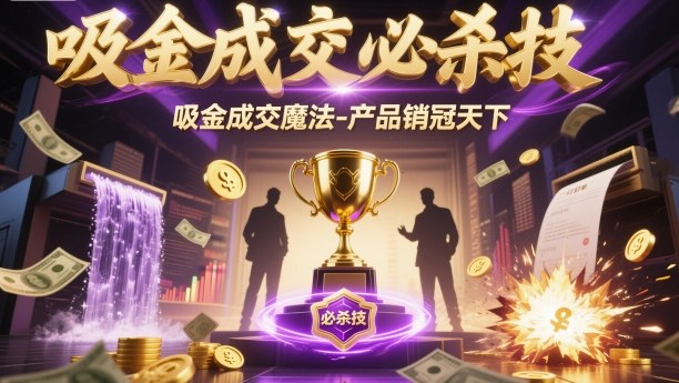 吸金成交必杀技，吸金成交魔法-产品销冠天下-Scorpio丨网创