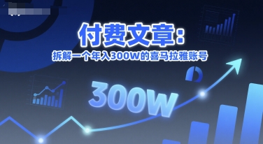 付费文章：拆解一个年入300W的喜马拉雅账号-Scorpio丨网创