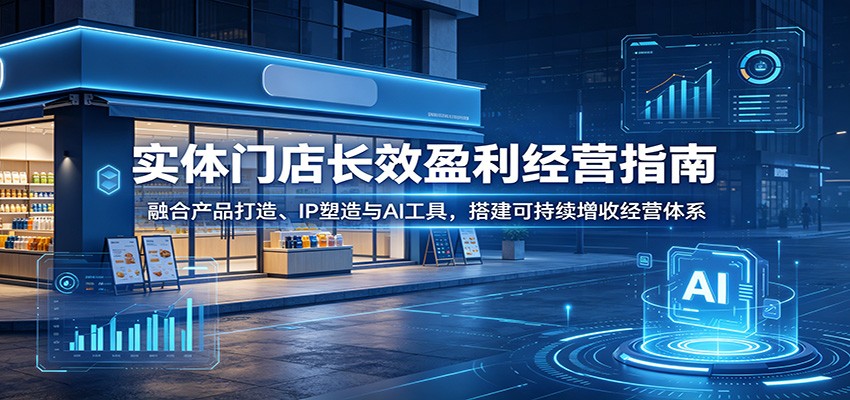 实体门店长效盈利经营指南:融合产品打造、IP塑造与AI工具,搭建可持续增收经营体系-Scorpio丨网创