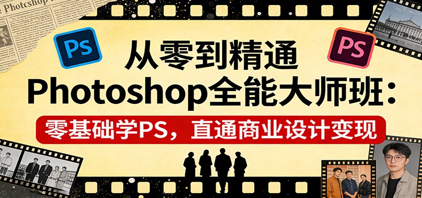 从零到精通Photoshop全能大师班：零基础学PS，直通商业设计变现-Scorpio丨网创