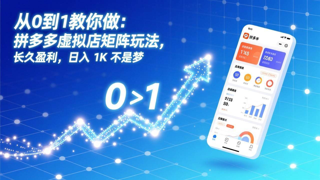 (17205期)从0到1教你做:拼多多虚拟店矩阵玩法,长久盈利,日入 1K 不是梦-Scorpio丨网创