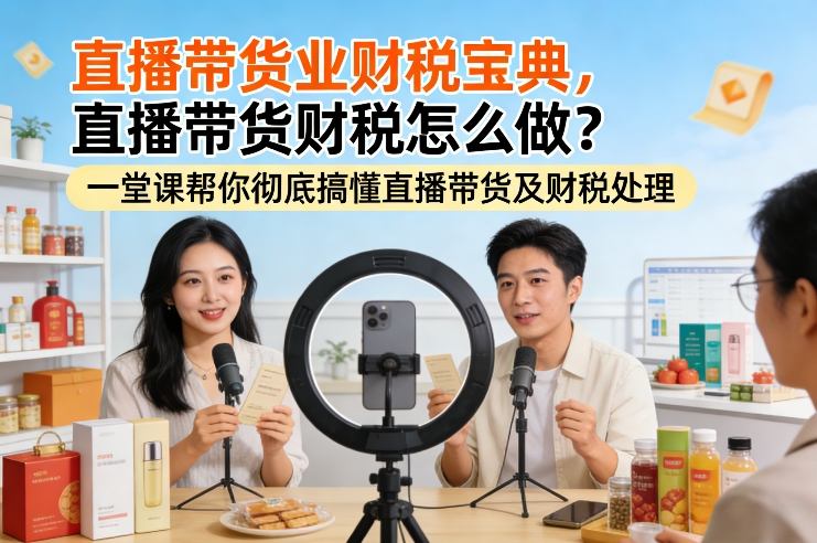 直播带货业财税宝典，直播带货财税怎么做？一堂课帮你彻底搞懂直播带货及财税处理-Scorpio丨网创