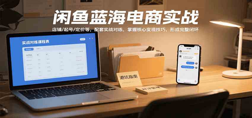 闲鱼蓝海电商实战,涵盖店铺、起号、定价等,配套实战对练,掌握核心变现技巧-Scorpio丨网创