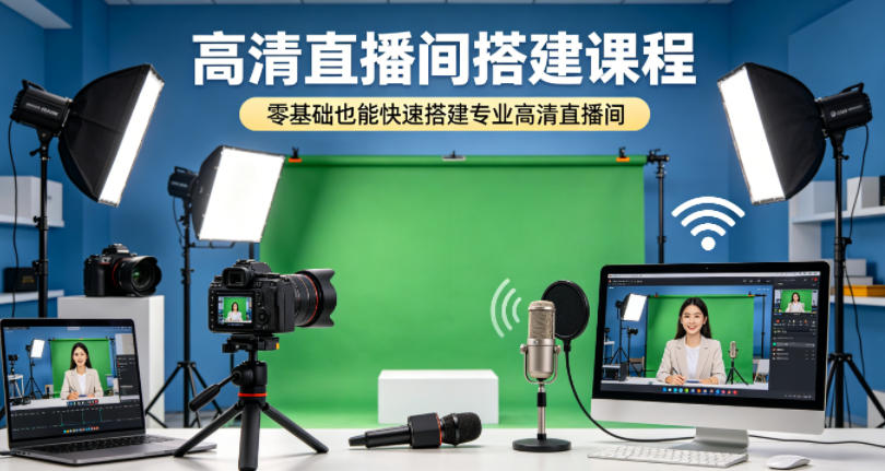 高清直播间搭建课程，零基础也能快速搭建专业高清直播间-Scorpio丨网创